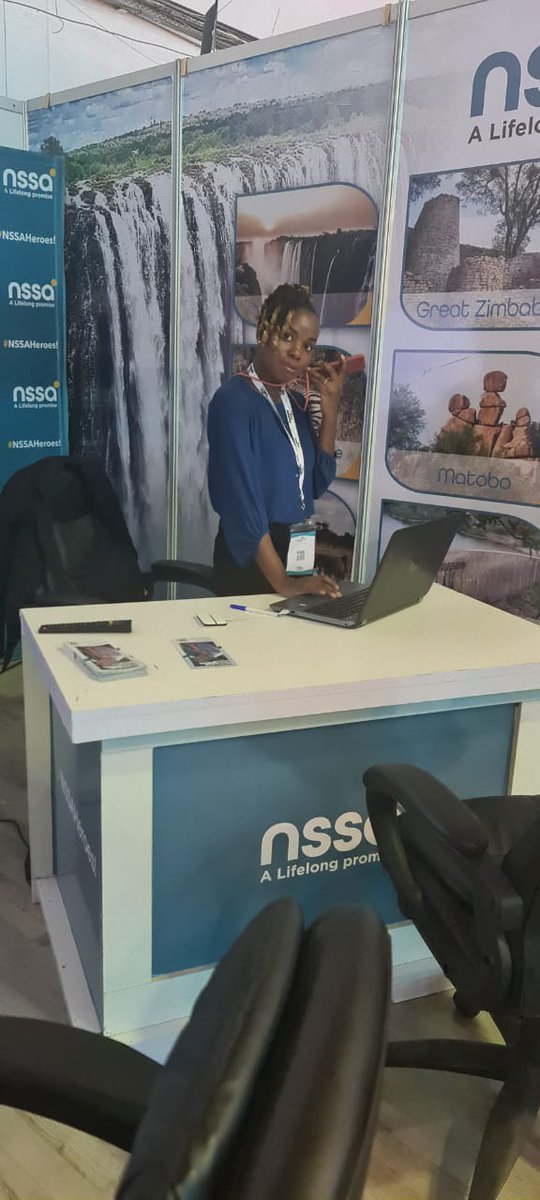 We never miss an opportunity to increase public awareness of our brand.
Don't miss the  NSSA booth at the Sanganai Hlanganani Expo; 
at the ZITF grounds in Bulawayo from 13 – 15 October 2022.
#NSSAHeroes
#ALifelongProise
@OMpslsw 
<a href="/InfoMinZW/">Ministry of Information, Publicity & Broadcasting</a> 
<a href="/nickmangwana/">Nick Mangwana</a>