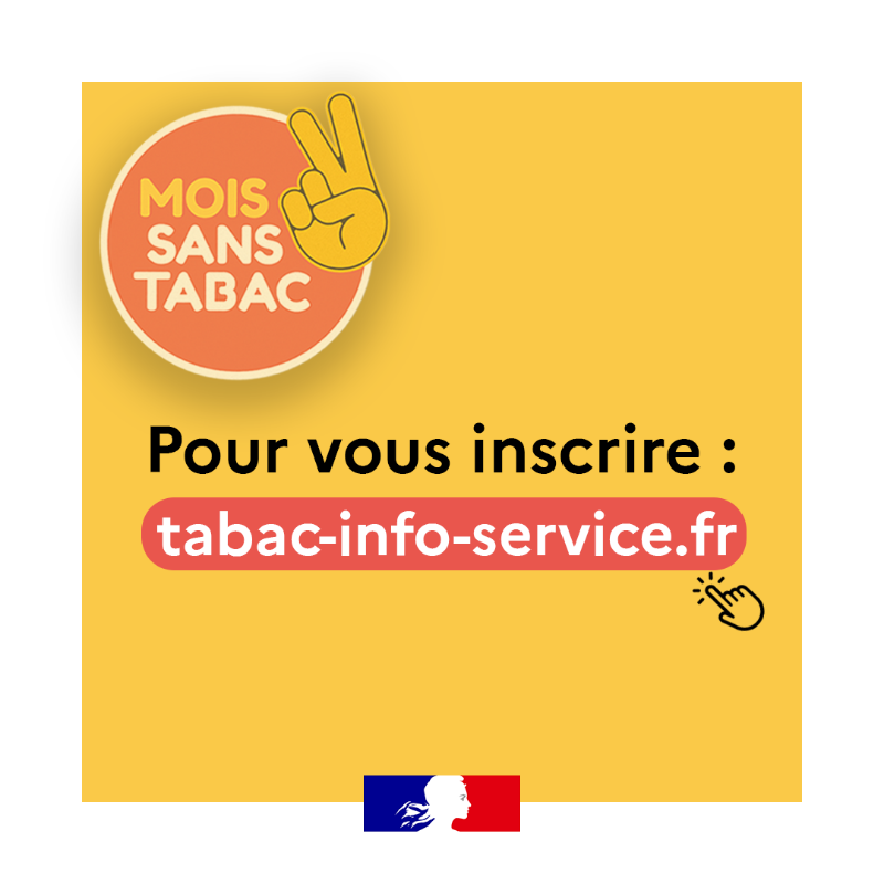 Sante_Gouv's tweet photo. #MoisSansTabac | C'est bientôt le début du mois sans tabac 🚭

Inscrivez-vous pour recevoir : 
▪ 1 kit d'aide à l'arrêt
▪ 1 consultation avec un professionnel 
▪ 1 communauté d'entraide
▪ Des divertissements pour ne pas craquer

N'attendez plus ! Pour vous inscrire ⤵