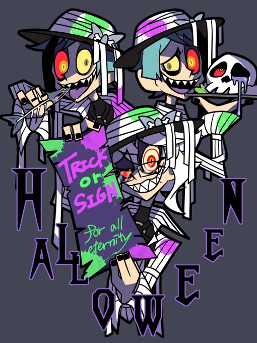 もうじきハロウィンだからこれまでのハロウィンぽい絵を再掲 