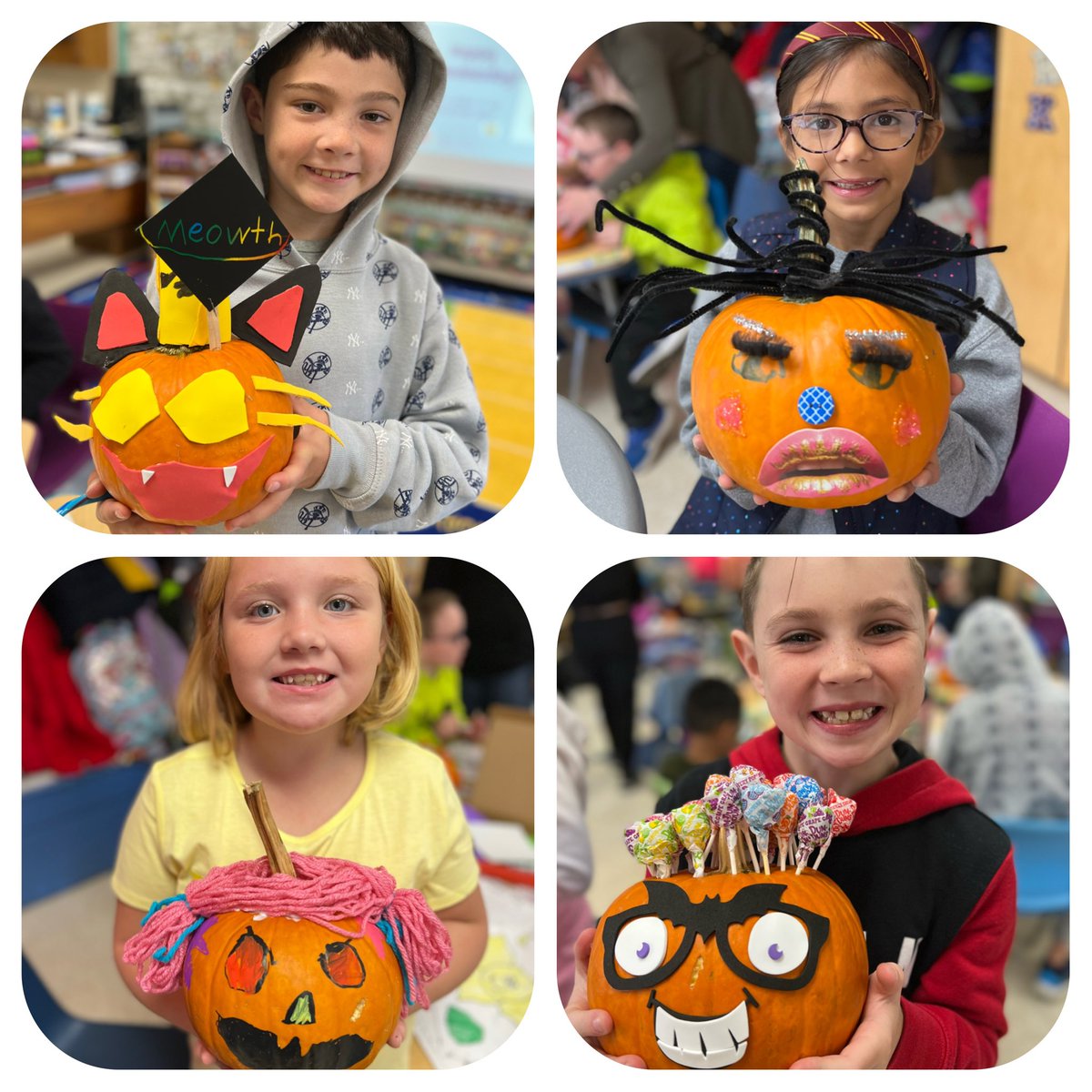 AmyRose2020's tweet photo. The only thing more fun than picking pumpkins is creating a written plan for decorating them and making it happen! They are the cutest pumpkins in the patch for sure! ✏️ 🎃 👻 🧙‍♀️ @ARPanthers https://t.co/xceRE1311r