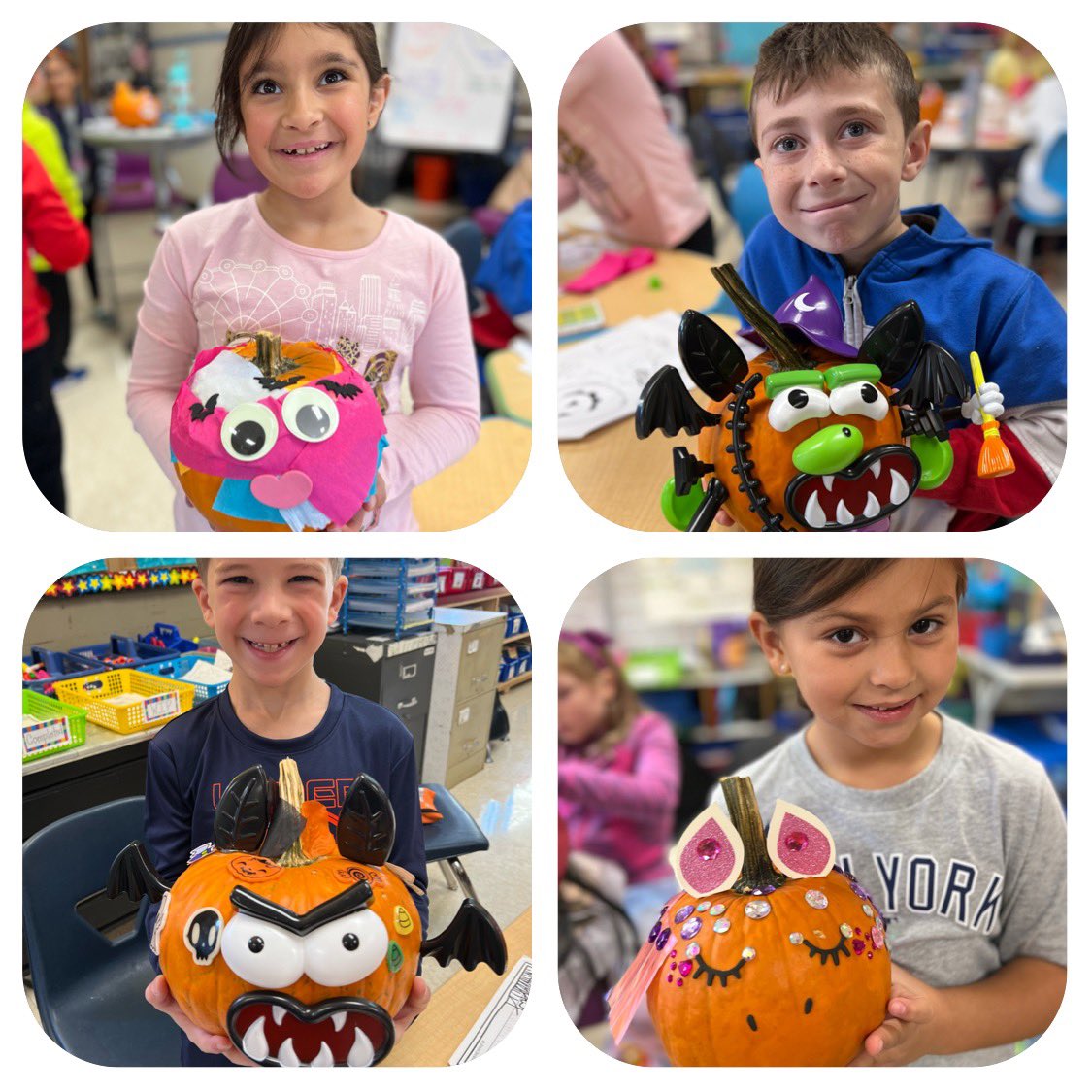 AmyRose2020's tweet photo. The only thing more fun than picking pumpkins is creating a written plan for decorating them and making it happen! They are the cutest pumpkins in the patch for sure! ✏️ 🎃 👻 🧙‍♀️ @ARPanthers https://t.co/xceRE1311r