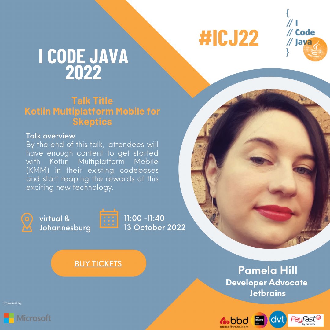 JavaAfrica's tweet photo. Thank you so much @pamelaahill for your talk on Koitlin Multiplatform Mobile. The dynamic duo presenting at conference. 

#ICJ22 #ICJ #java   #AzureCosmosDB #azure #MicrosoftAzure #microsoftza  #software #tech #dev #Kubernetes #kotlin #TechNews #blockchain
#AzureCosmosDB #azure https://t.co/Irw7glA4Sb