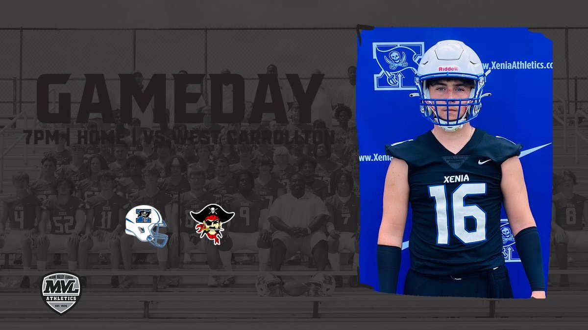 “GAMEDAY”
Your 8-0 Buccaneers look to remain perfect on the year as they host West Carrollton on Thursday Night Lights!  The game will be live on Fox45 <a href="/dayton247now/">Dayton 24/7 Now</a> senior night starts at 6:35pm!  The Bucs will be wearing ⚫️ on ⚫️ tonight! <a href="/xeniabucsfb/">Xenia Bucs Football</a> <a href="/alex247now/">Alex King</a> <a href="/xeniaschools/">XeniaCommunitySchools</a>