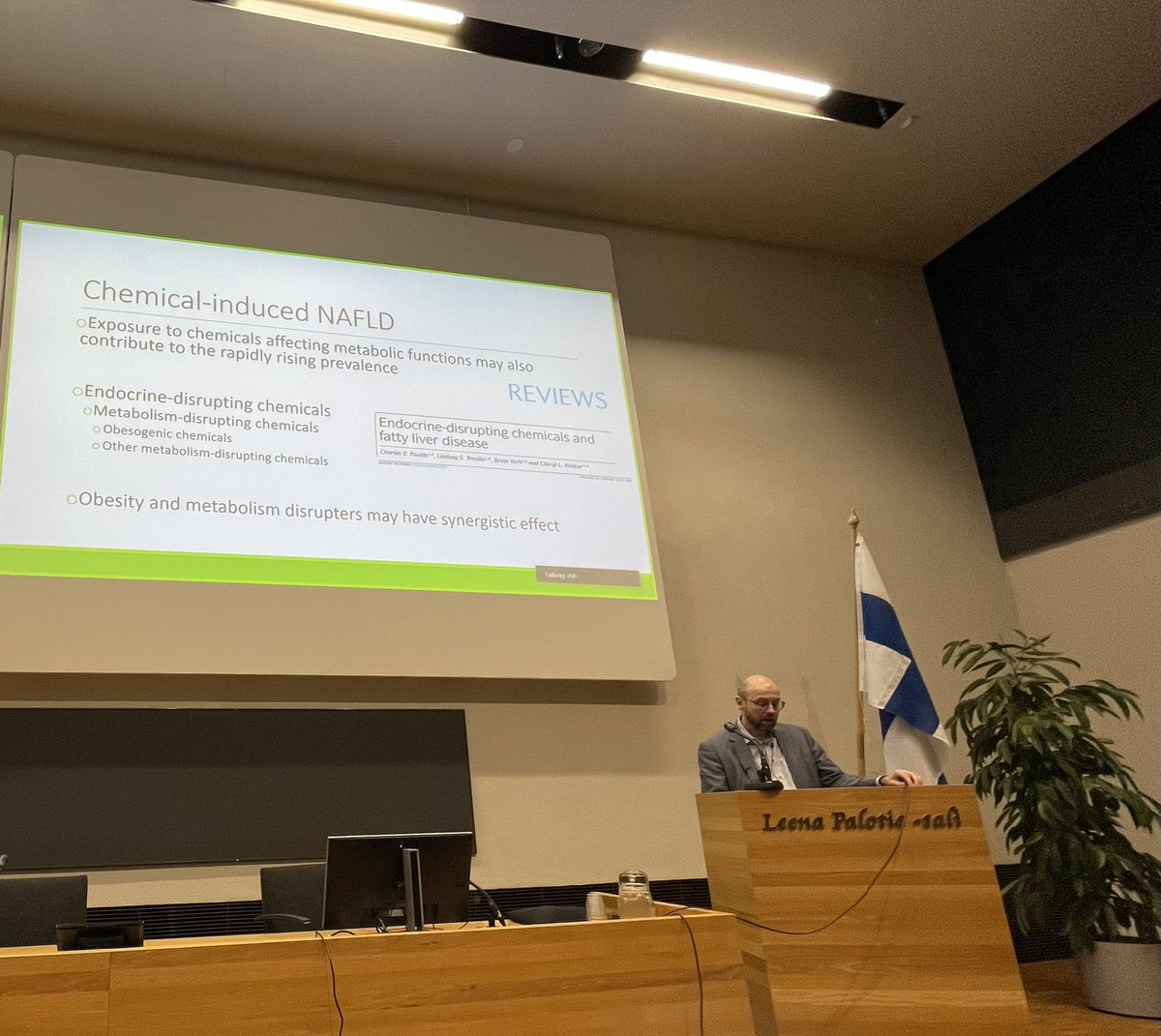 FibroOulu's tweet photo. Our second session is Molecular and Cellular Characteristics of #Fibrosis and #Obesity. 

The opening presentation is given by #JukkaHakkola whose title is “#Pregnane X Receptor Activation Remodels #LiverMetabolism to Promote NAFLD Development in Obese Mice” https://t.co/VbWOCH9Ur6