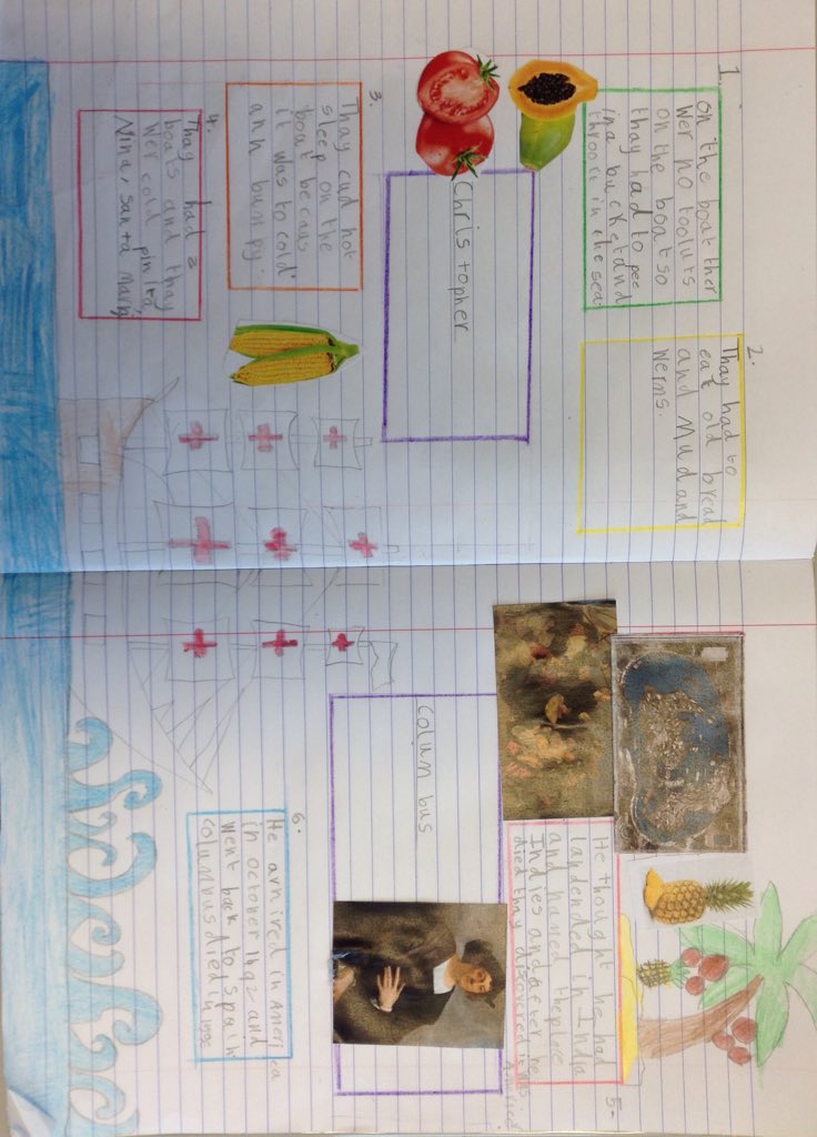 latimerprimary's tweet photo. Wow! Miss Hyde is so impressed with how much #ClassLH know about Christopher Columbus! Look at some of our brilliant fact files! #LatimerHistory #Explorers #ChristopherColumbus https://t.co/TcCZs9nrxO