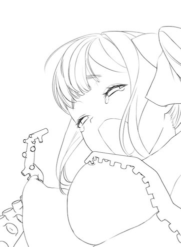 ファンボックスに下描き投稿しましたん
(下画像は一部 