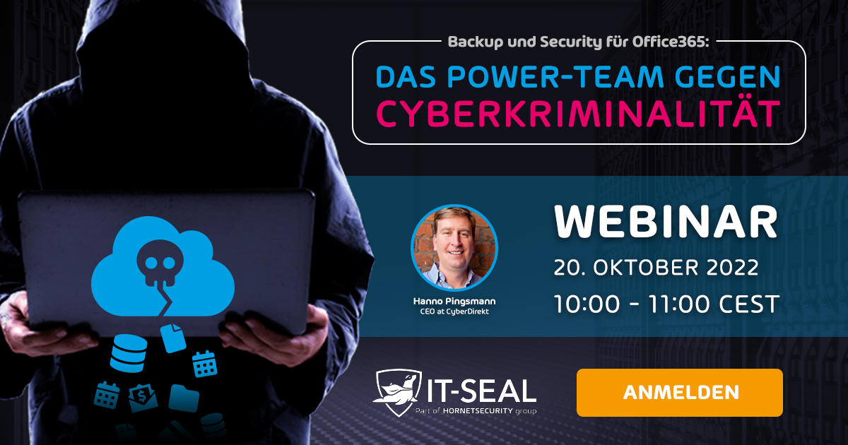 IT-Seal (@it_seal) on Twitter photo In einer Woche veranstaltet <a href="/Hornetsecurity/">Hornetsecurity</a> das Webinar „Backup und Security: das Power-Team gegen Cyberkriminalität“ hier findest du mehr Infos: eu1.hubs.ly/H01Y5V10
Jetzt dabei sein!
#EmailSecurity #Backup #Cybercrimeversicherung #M365security #dataprotection In einer Woche veranstaltet <a href="/Hornetsecurity/">Hornetsecurity</a> das Webinar „Backup und Security: das Power-Team gegen Cyberkriminalität“ hier findest du mehr Infos: eu1.hubs.ly/H01Y5V10
Jetzt dabei sein!
#EmailSecurity #Backup #Cybercrimeversicherung #M365security #dataprotection