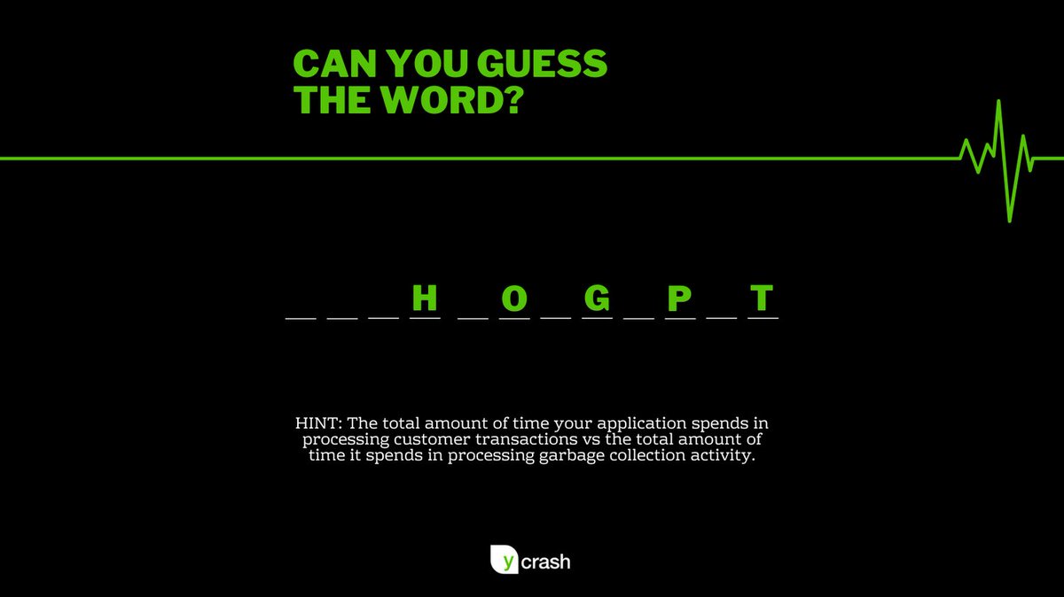 ycrash_rca's tweet photo. Guess the word by using the Hint #Linux #Unix #CPU #application #gclogs #garbagecollection https://t.co/95js97XWZZ