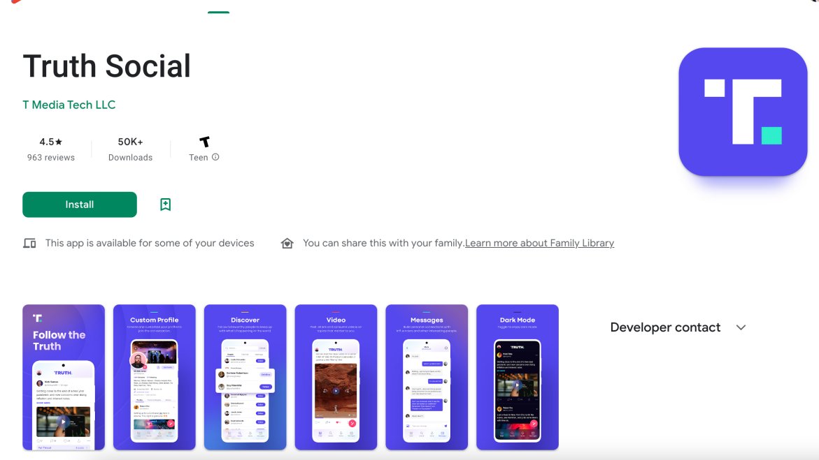 AddonSolutions's tweet image. 🚨App News Alert🚨
Truth Social makes its Play Store debut.
#news #APPNews #Trending #TrendingNow #technews #appdevelopment #mobileapps #Hiring #Jobs #Web3 #PHP #womenintech #programming #javascript #NodeJS #SaaS #TruthSocial #Google #PlayStore