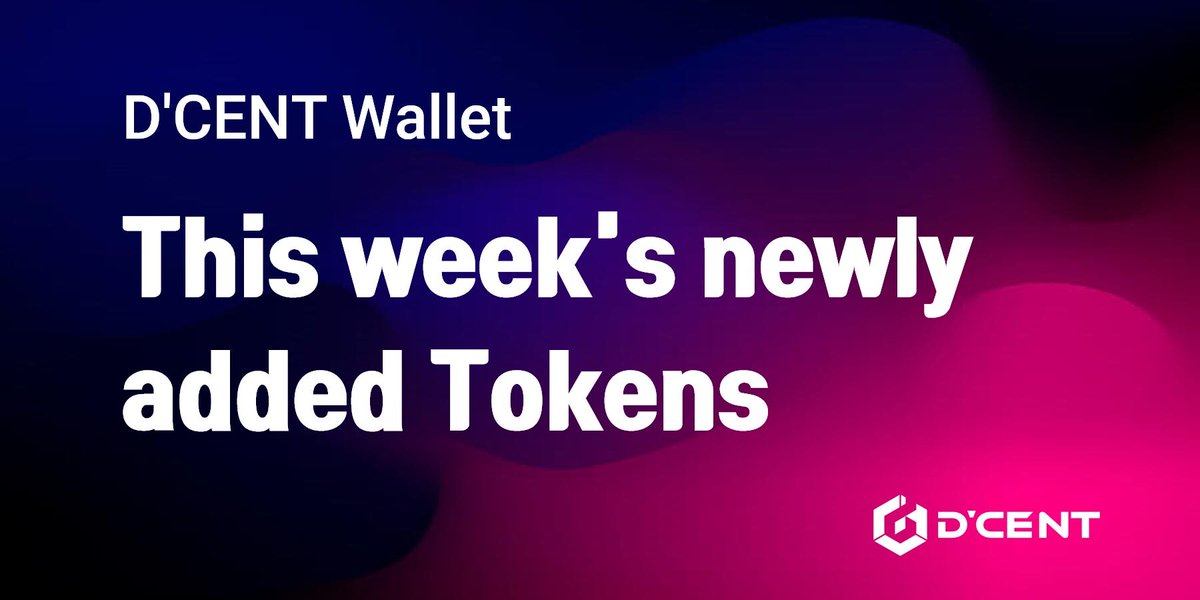 🔥Newly listed in #dcentwallet🔥 (1/1) ✅#ETH $HDRN @HedronCrypto ✅#BSC $LTRBT @LTRBTtwt ✅#Solana #IP3 @cripco_official ✅#FlareNetwork $WFLR @FlareNetworks