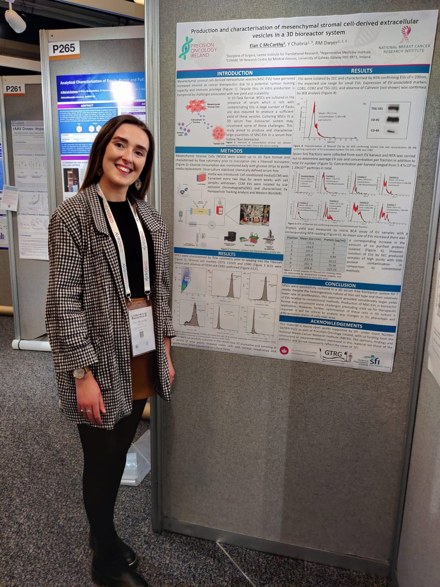 ElanMcCarthy's tweet photo. Delighted to present my research at #ESGCT2022 in Edinburgh! An excellent conference with so many stimulating talks and networking opportunities! This work would not be possible without support from @DwyerLab and funding from @PrecisionOncIre @BCResearchIre and  @scienceirel 👩‍🔬🔬 https://t.co/Pk9Kyyb4AX