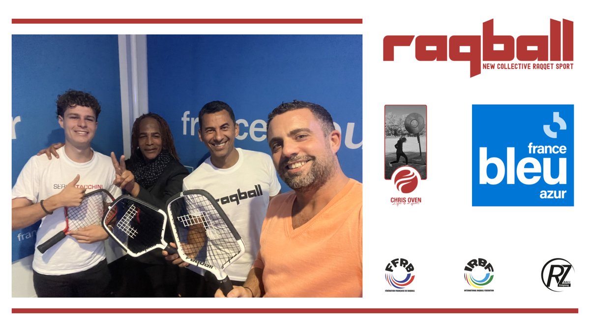 Le Raqball déferle sur les ondes!📻👏

#francebleu #francebleuazur #valbonne #sport #sportcollectif #raqball #innovation #sophiaantipolis #cotedazur #nouveausport #fun #lifestyle
<a href="/Greg_Regnier/">GregRegnier</a>