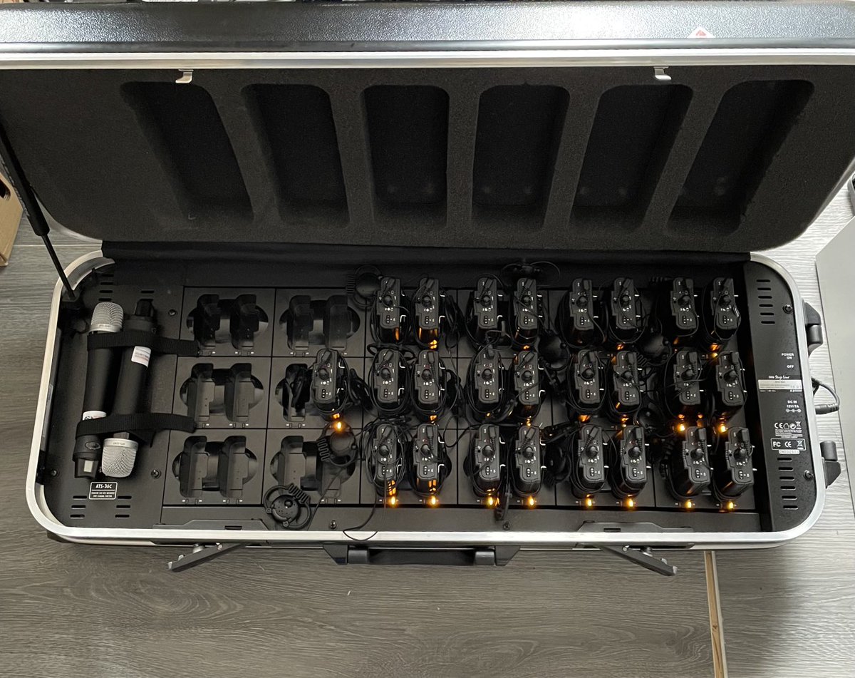 Charging our Tour Guide Systems ready to go out on a job. Contact us should you need to hire these or other interpretation equipment enquiries@interpretationsolutions.co.uk