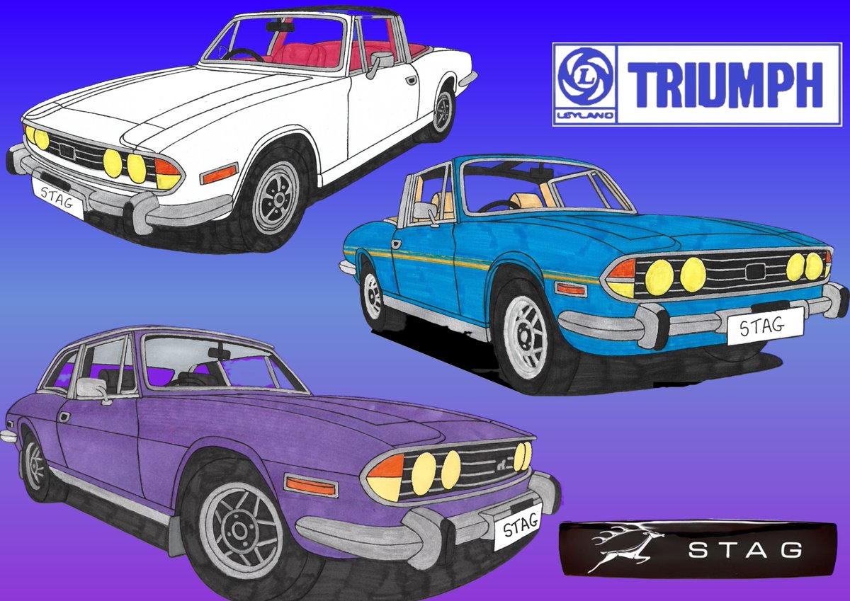 Hi all, been having a little play, what you think?😊#triumphcars #triumphstag #triumphstagmk1 #triumphstagmk2 #triumphv8 #britishleyland