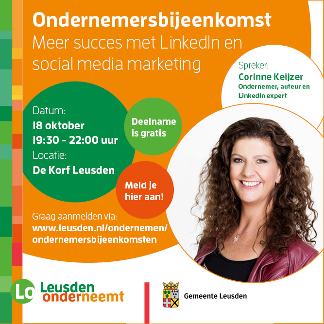 ZPointLeusden's tweet photo. Ondernemersbijeenkomst ... meer succes met LinkedIn en Social Media. Meer info en direct aanmelden: https://t.co/moHmM2TYcu  

#leusden #achterveld #stoutenburg #leusdenonderneemt #zegthetvoort #deelhetvoort #leusden #ondernemen

@Gem_Leusden  @ZPointLeusden  @BKL_Leusden https://t.co/XqqDOYR27o