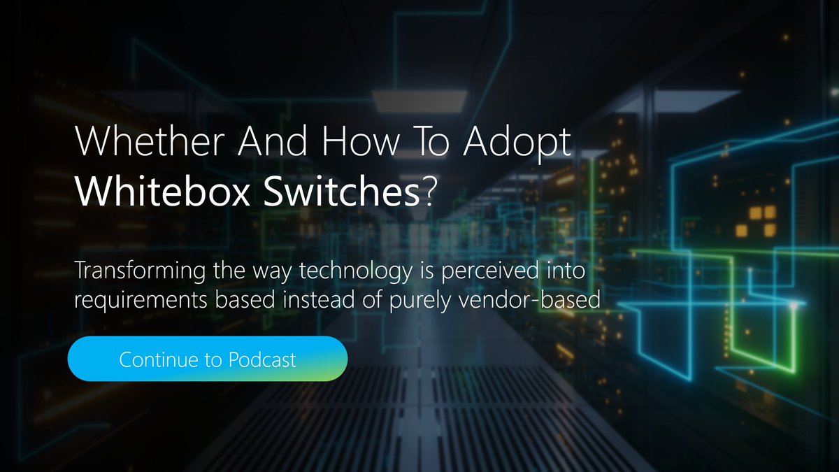 Awesome update from white box switch market by <a href="/packetpushers/">Packet Pushers</a> with Kevin Myers, Senior Network Architect at IP ArchiTechs.

Podcast Link: packetpushers.net/podcast/heavy-…
#telecom #network #switch #router