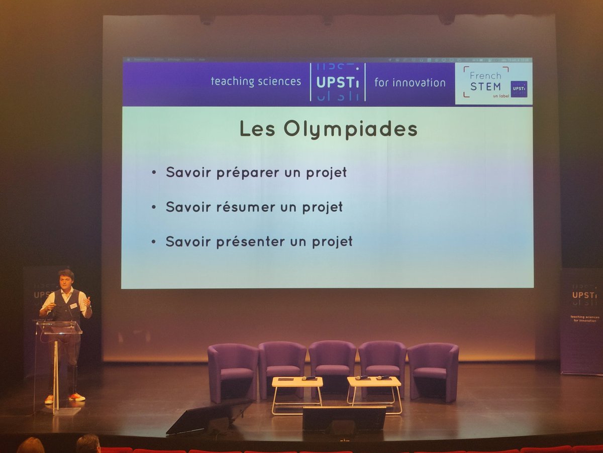 Monsieur_ABL's tweet photo. Jour 3 : dernière conférence de la matinée, présentation de Guillaume DABLIN, vainqueur des Olympiades de Sciences de l'ingénieur 2018.
De belles perspectives pour nos élèves du lycée @lyc_Apollinaire vainqueur académique en 2021 et 2022.
#FrenchSTEM https://t.co/L2zgyhLAyV