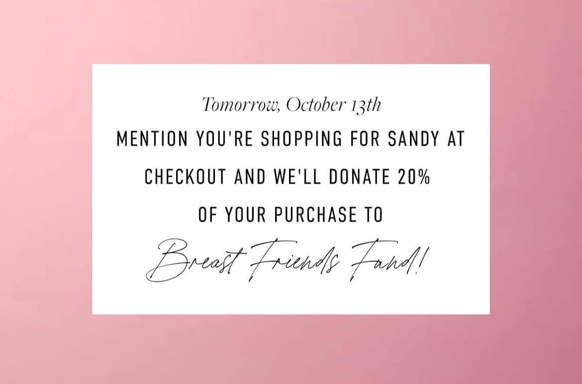 Today is Metastatic Breast Cancer Day
MBC is the ONLY Breast Cancer that KILLS!TODAY ONLY @BaribaultJewelr  will donate 20% of sales to #breastfriendsfund which donates 💯 of money to MBC research @YaleCancer @SmilowCancer 
*Must Mention shopping for Sandy *