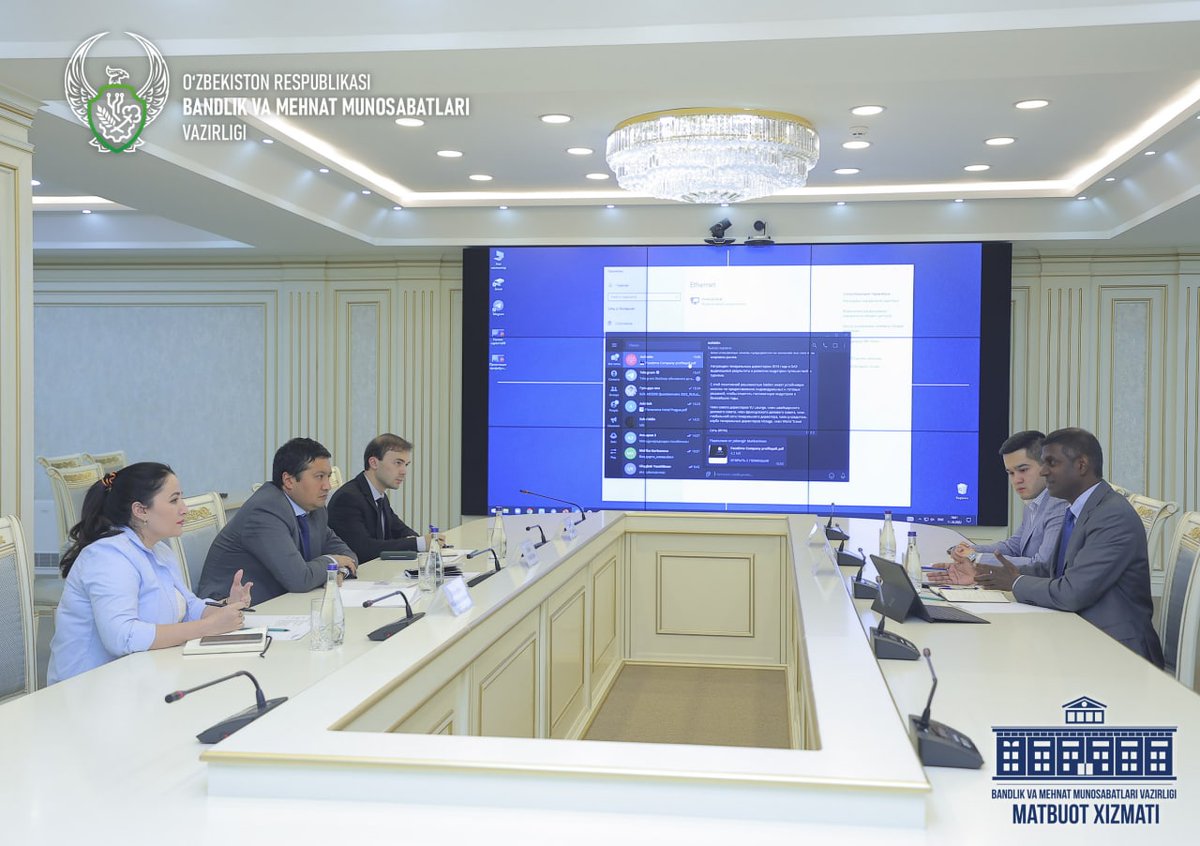 Uzb_MinLabour's tweet photo. Today, officials of #MELR met with representatives of @swissedu to discuss the prospectives of establishing a vocational training center with the attraction of qualified specialists in the tourism and cooking fields based on the advanced experience of Switzerland🇨🇭 https://t.co/7dSZR30cdF
