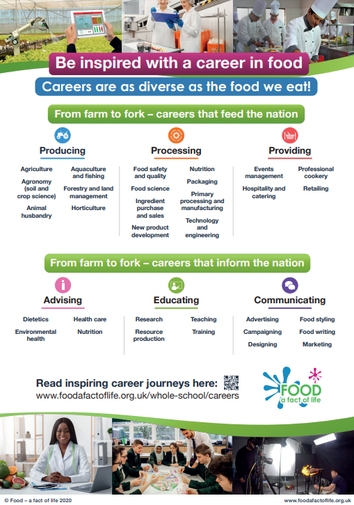 Foodafactoflife's tweet photo. Encourage pupils to pursue a #career in food &amp; #nutrition by giving them inspiring, real-life examples!

From Research Scientist or Trade Marketing Executive to Sheep Farmer and Meat, Poultry &amp; Fish Buyer - we have a variety of case studies to share.

https://t.co/hf9tihahi2 https://t.co/mKlleKWpUx