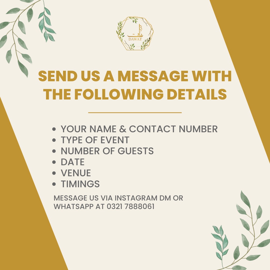 dawatpk's tweet photo. Want to know how to book your events with DAWAT? Here's a step by step guide!

#Dawatpk #eventdecor #eventplanner #weddingseason #karachiweddingseason #karachi #live #pakistan https://t.co/dcvPnjtyTi