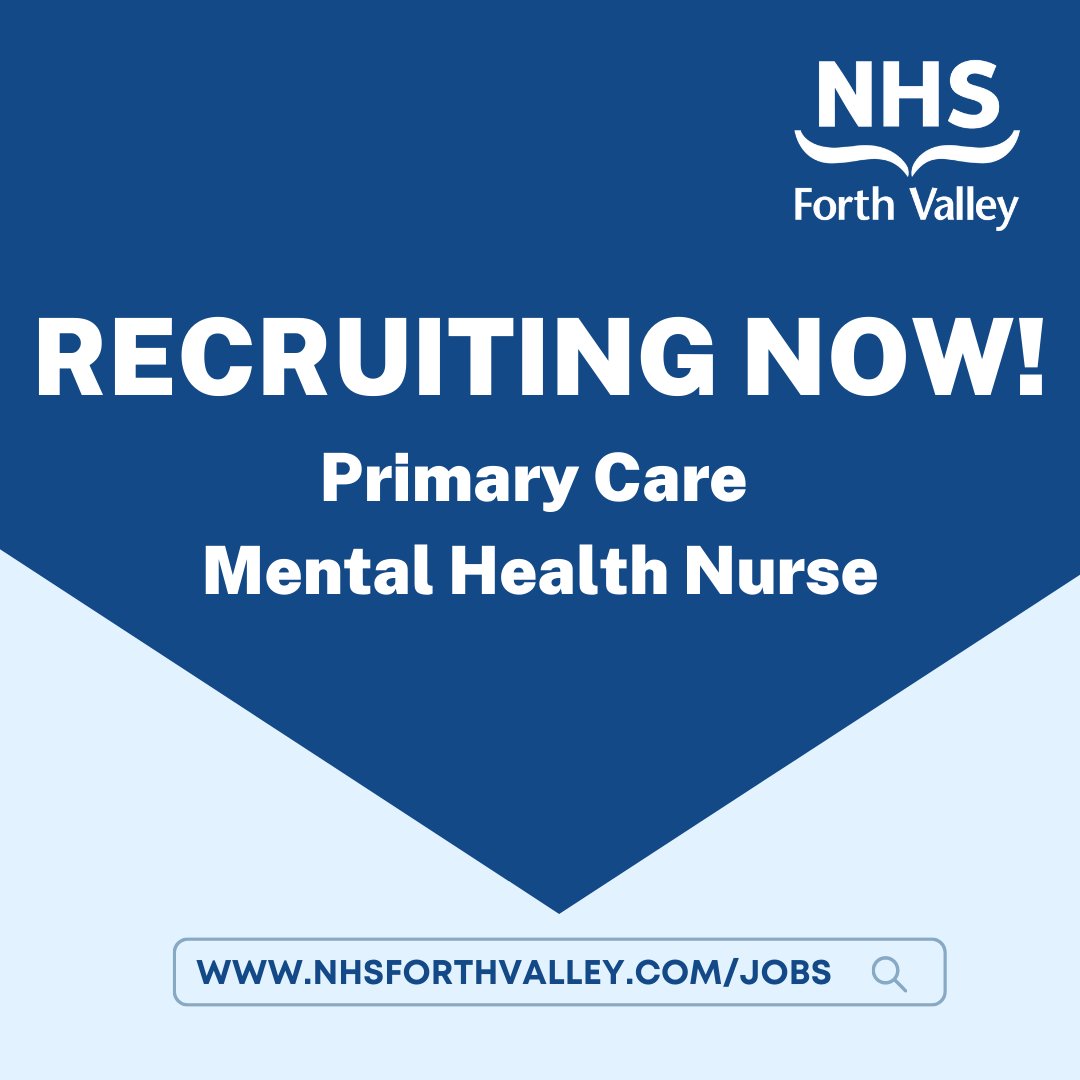 Come and join a fantastic team, based in Primary Care in Forth Valley. Find out more and how to apply ⬇ apply.jobs.scot.nhs.uk/displayjob.asp…

Closing date: 21st October

Learn more about the service at the link below ⬇ youtube.com/watch?v=dC_WmW…