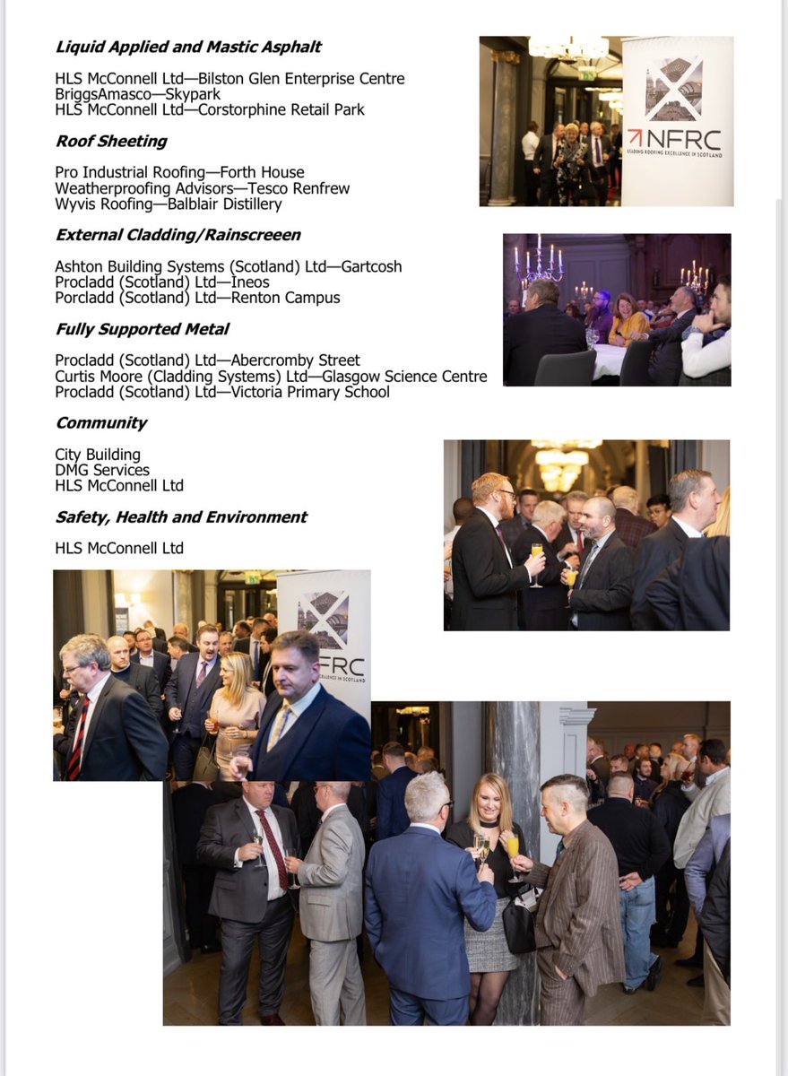 Congratulations to the finalists of the <a href="/TheNFRC/">NFRC</a> Scottish Roofing Contractor of the Year Awards 2022. Winners will be announced on 28 October. Good luck to all the finalists.