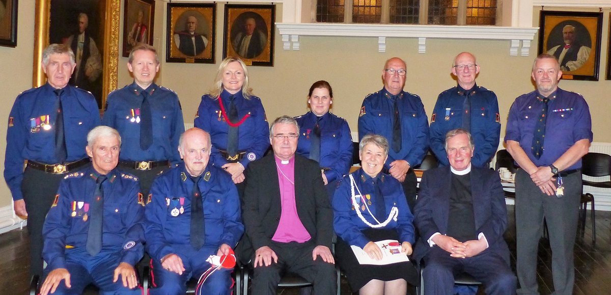 DioceseofConnor's tweet photo. Two members of @CLCGB have been presented with the Brigade Cross - for exceptional service. Melvyn Lockhart (Deputy Governor) and Jennifer Lockhart (Captain of Dobbin CGB) accepted the awards from the CLCGB President, the Archbishop John McDowell. More at https://t.co/PCeFw87R2r https://t.co/7sjmW5RwwR