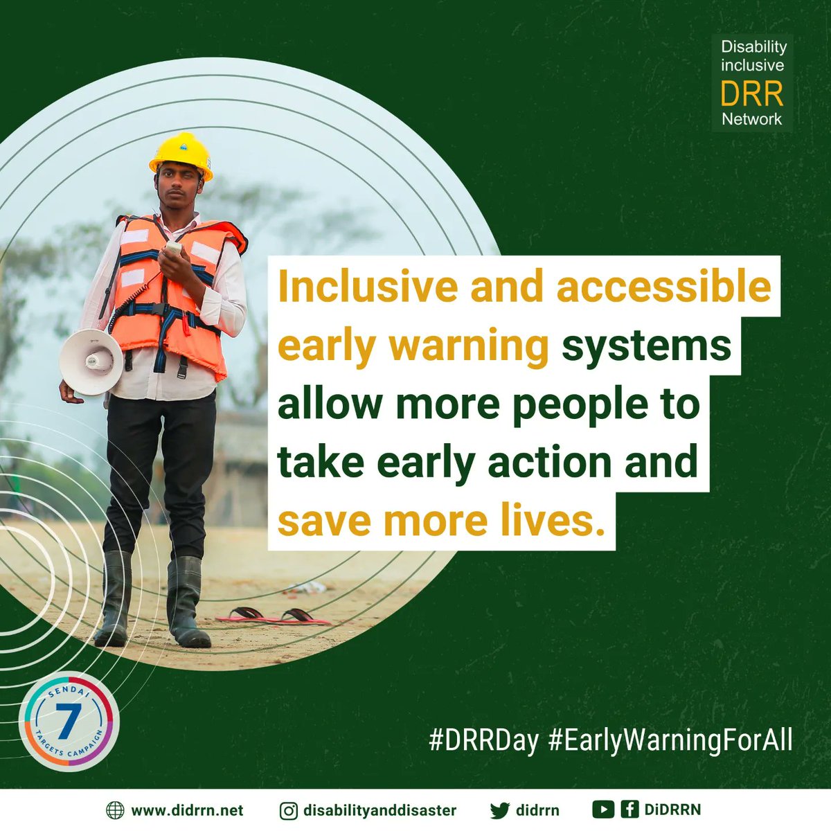 didrrn's tweet photo. If we are sincere about 'leaving no one behind' then we must close the 'last mile' in early warning systems.

Persons with disabilities must be included and informed when warnings are issued.

#DRRDay #EarlyWarningForAll 
@UNDRR_AsiaPac @UNDRR https://t.co/Rs4LrABP13