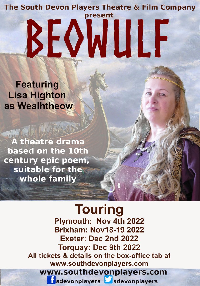 sdevonplayers's tweet photo. We always do individual posters for each actor in our theatre shows - here are some of the ones for Beowulf. Ticket info at https://t.co/HoVGiKASPg
#theatre #acting #brixham #brixhamtheatre #actorslife #actress #Torbay #Devon #devontheatre #devonactor #Plymouth #torquay #Exeter https://t.co/ObeSOJTWmJ