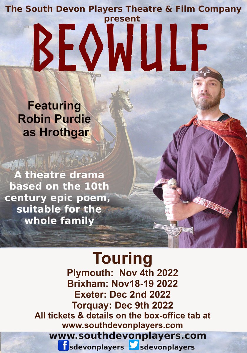 sdevonplayers's tweet photo. We always do individual posters for each actor in our theatre shows - here are some of the ones for Beowulf. Ticket info at https://t.co/HoVGiKASPg
#theatre #acting #brixham #brixhamtheatre #actorslife #actress #Torbay #Devon #devontheatre #devonactor #Plymouth #torquay #Exeter https://t.co/ObeSOJTWmJ