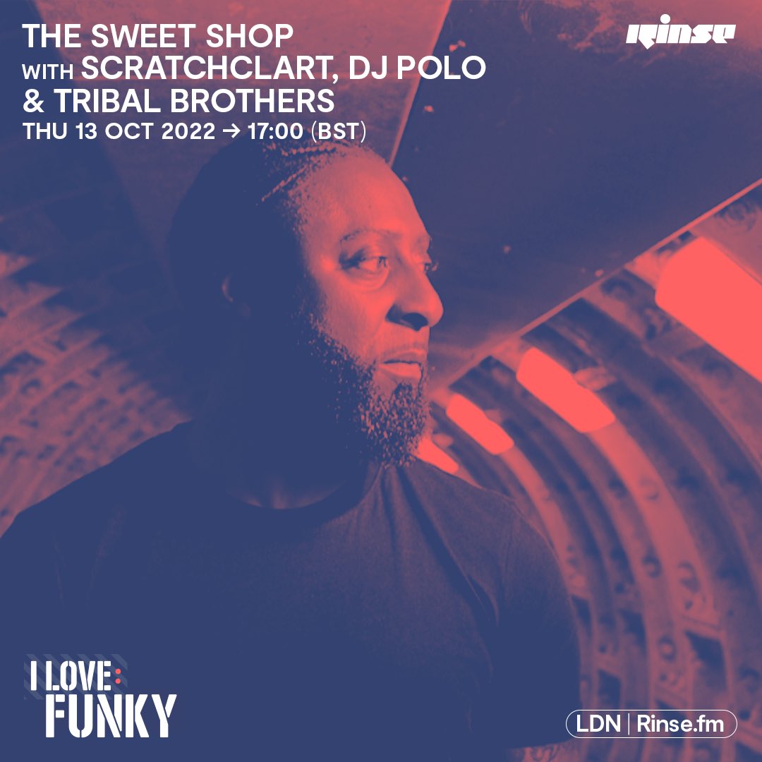 DJ Polo (@djpolouk) on Twitter photo The Sweet Shop is back this month & we’re doing a show as part of the #ILOVEFUNKY series today 5-7 PM on <a href="/RinseFM/">Rinse FM</a>
Running new tracks from the EP + some chat about funky
<a href="/ScratchaDVA/">Scratchclart</a> <a href="/razzlerman/">Razzler man</a> <a href="/LRGROOVE/">Groove</a>
Lock in from 5PM via rinse.fm/player + 106.8FM The Sweet Shop is back this month & we’re doing a show as part of the #ILOVEFUNKY series today 5-7 PM on <a href="/RinseFM/">Rinse FM</a>
Running new tracks from the EP + some chat about funky
<a href="/ScratchaDVA/">Scratchclart</a> <a href="/razzlerman/">Razzler man</a> <a href="/LRGROOVE/">Groove</a>
Lock in from 5PM via rinse.fm/player + 106.8FM