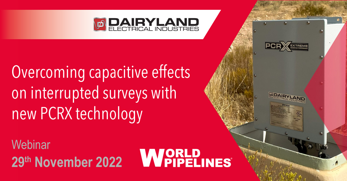 WorldPipelines's tweet photo. Dairyland’s webinar is on 29 November. Register today: https://t.co/bDLy58NPEy 

Join Jay Warner as he illustrates the benefits of using the #PCRX in place of traditional decouplers for applications with problematic instant-OFF responses related to #decoupler capacitance. https://t.co/agTF8uRT6T