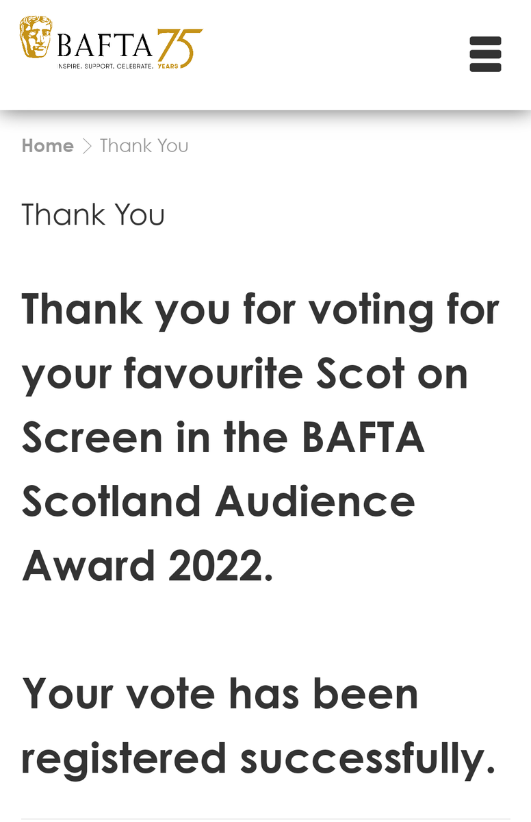 Voted for you @SamHeughan My favourite #ScotOnScreen Congratulations on your @BAFTAScotland Audience Award nomination Sam!! #SamHeughan #Outlander