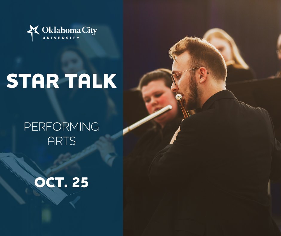 Want to connect with OCU performing arts alumni from across the country and around the world? Begin building your OCU network and learn more about what it's like to be an OCU student! Join us Oct. 25 on Zoom to hear from performing arts alumni: okcu.link/3EpBYcC.