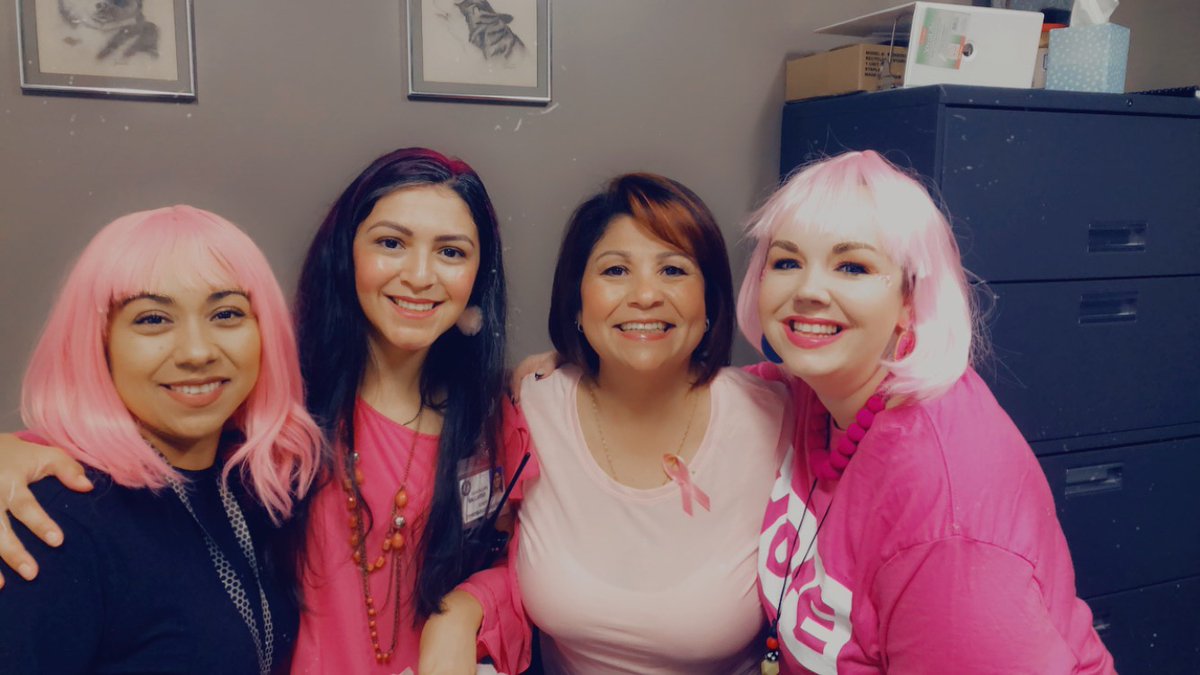 BFisram's tweet photo. Pink Out Day @CFISDHolmsley @BethCaillierB #pinkoutday #BreastCancerAwarenessMonth https://t.co/CLc39sF6Tv