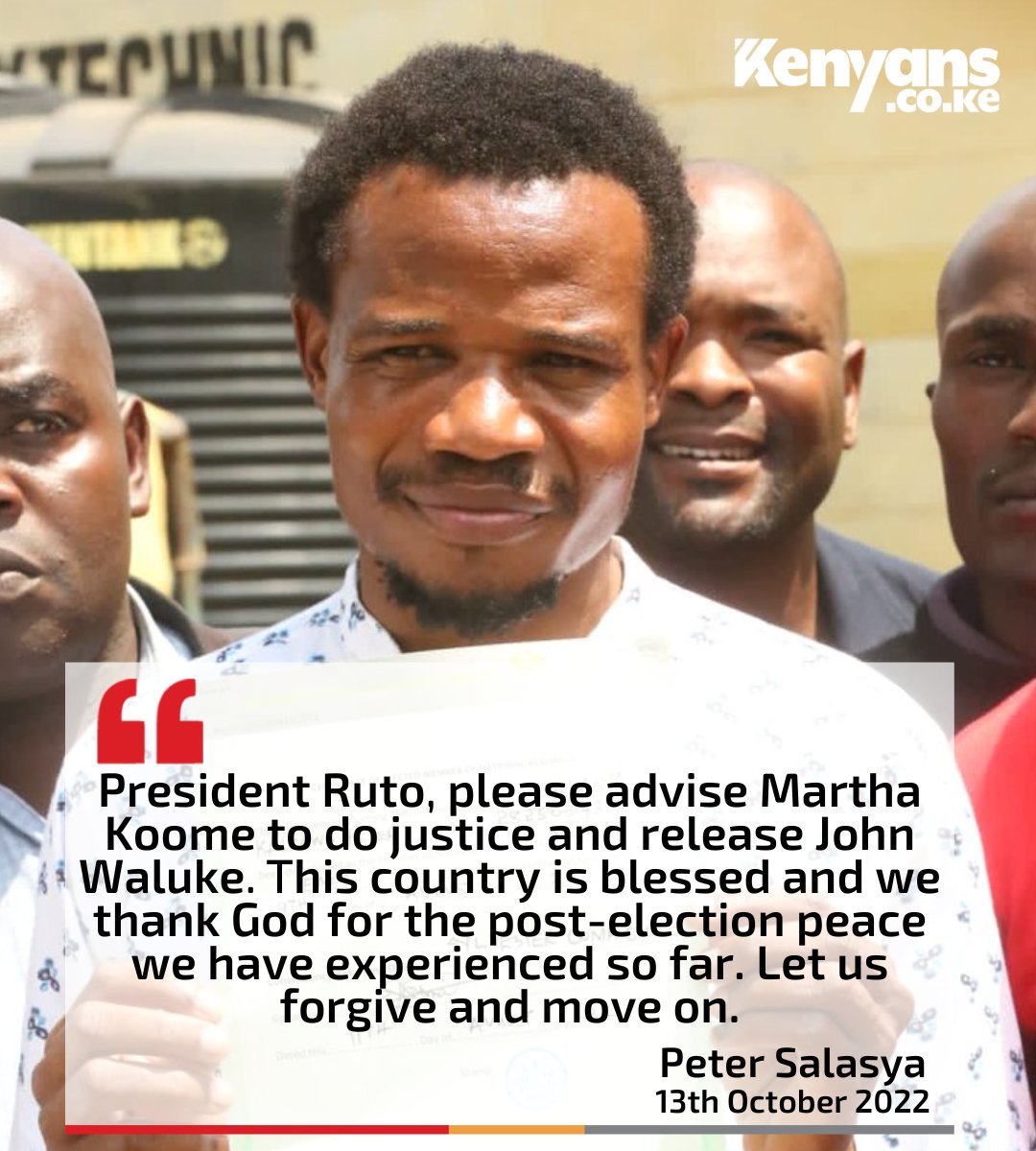 Kenyans's tweet photo. Peter Salasya calls for the release of John Waluke https://t.co/D6uQnzUqoA