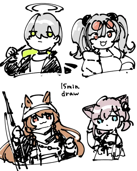 といいつつもわんどろお題見たら描きたくなってしまったので15分で決着をつけたのがこちら 