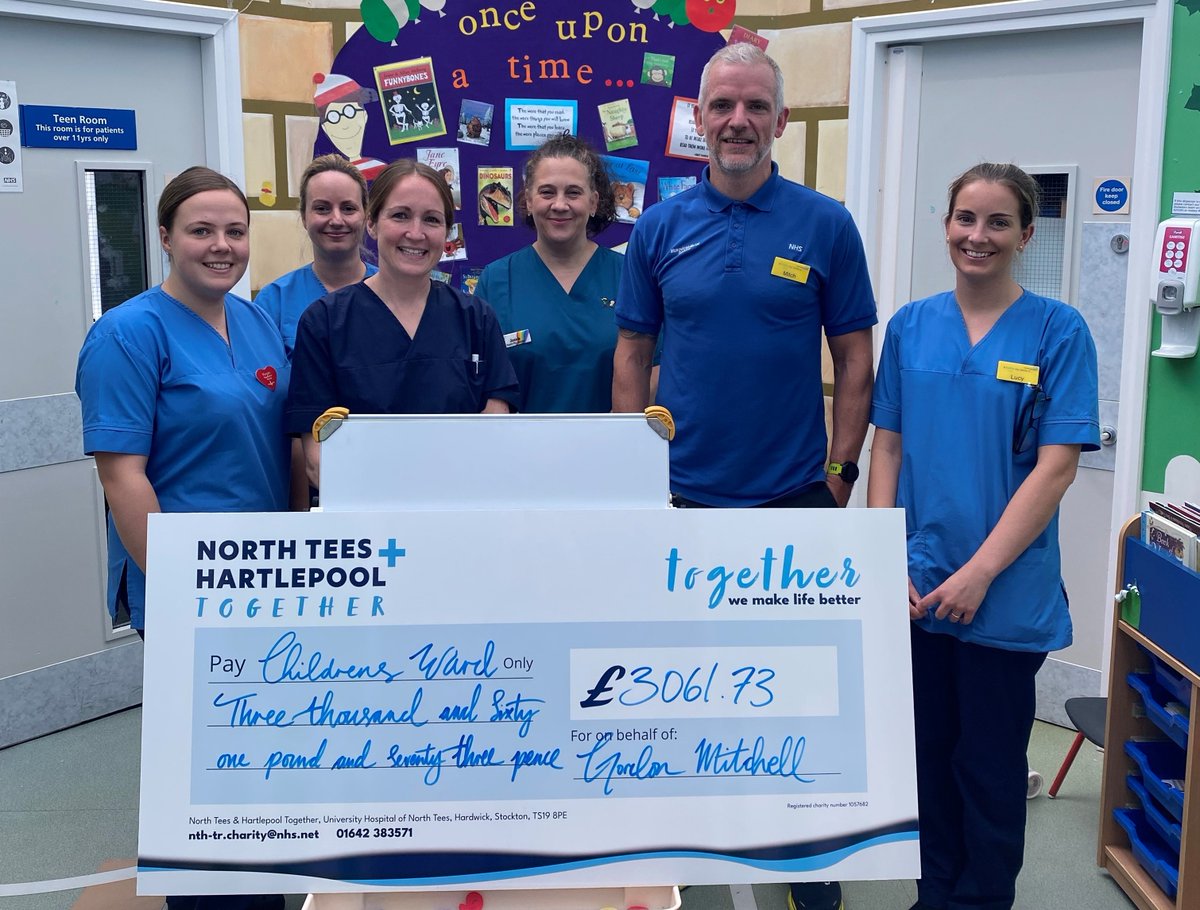 NTeesHpoolNHSFT's tweet image. A massive thank you and huge well done to physiotherapist Gordon Mitchell who has donated more than £3,000 to our children's ward after undertaking his ultimate challenge – his a gruelling ironman distance triathlon. 👏

Read Gordon's story: nth.nhs.uk/news/teesside-…