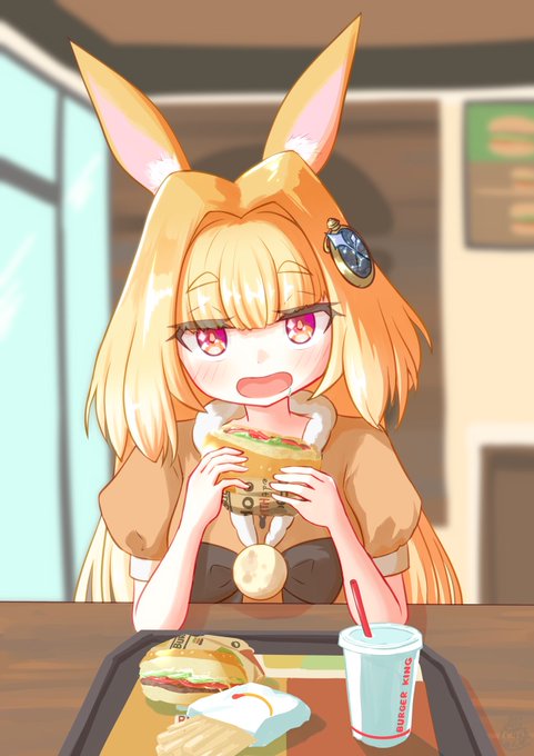 うちの子あるねちゃんに好きなものを食べてもらうだけのシリーズ
第2弾はバーガーキングのワッパー!
ハーフカットって言うと半分に切ってくれて食べやすい(*'꒳`*  ) 