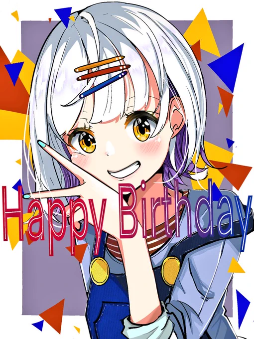 #イラスト 1周年ゆる子誕生日おめでとう!! 