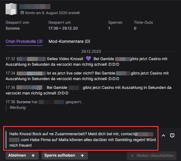Er denkt auch der Entbannungsantrag ist Business Email 🥲😭