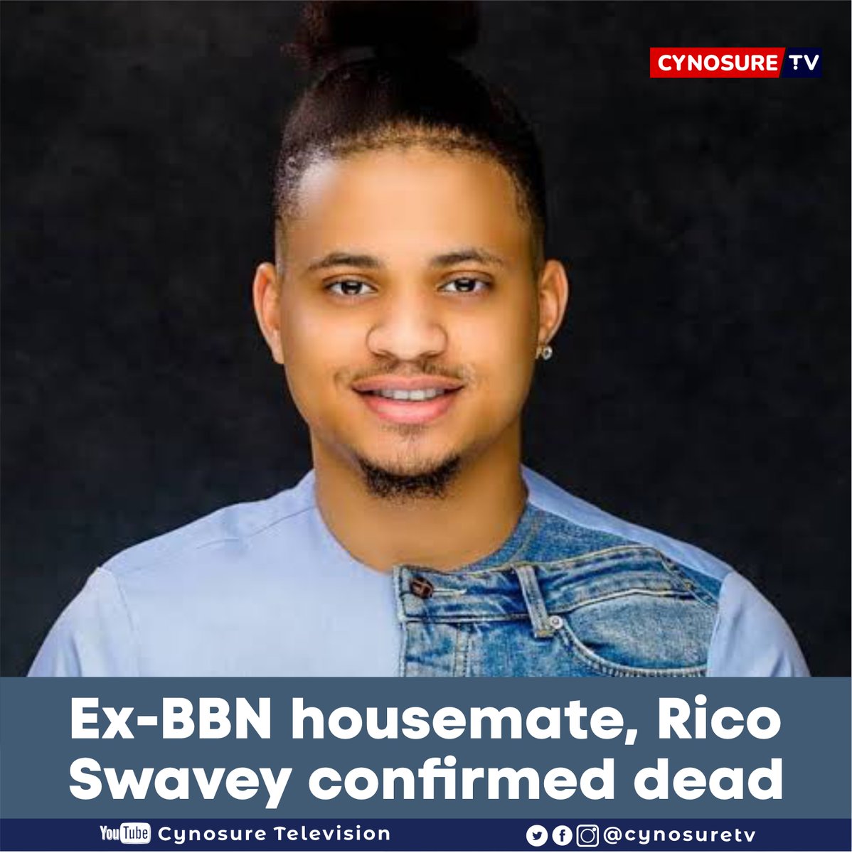 officialsugpro's tweet photo. Per multiple sources, the former BBN star was involved in a car accident, which caused him to go into a coma before passing away on Thursday morning. RIP Rico Swavey

#RestonRico #Rico #BBN #NoBraDay #cynosuretv #AsuuStrikeUpdate Martinez BELLA OKAGBUE BBNaija Zidane Jurgen Klopp https://t.co/hRuD4Hmlfb