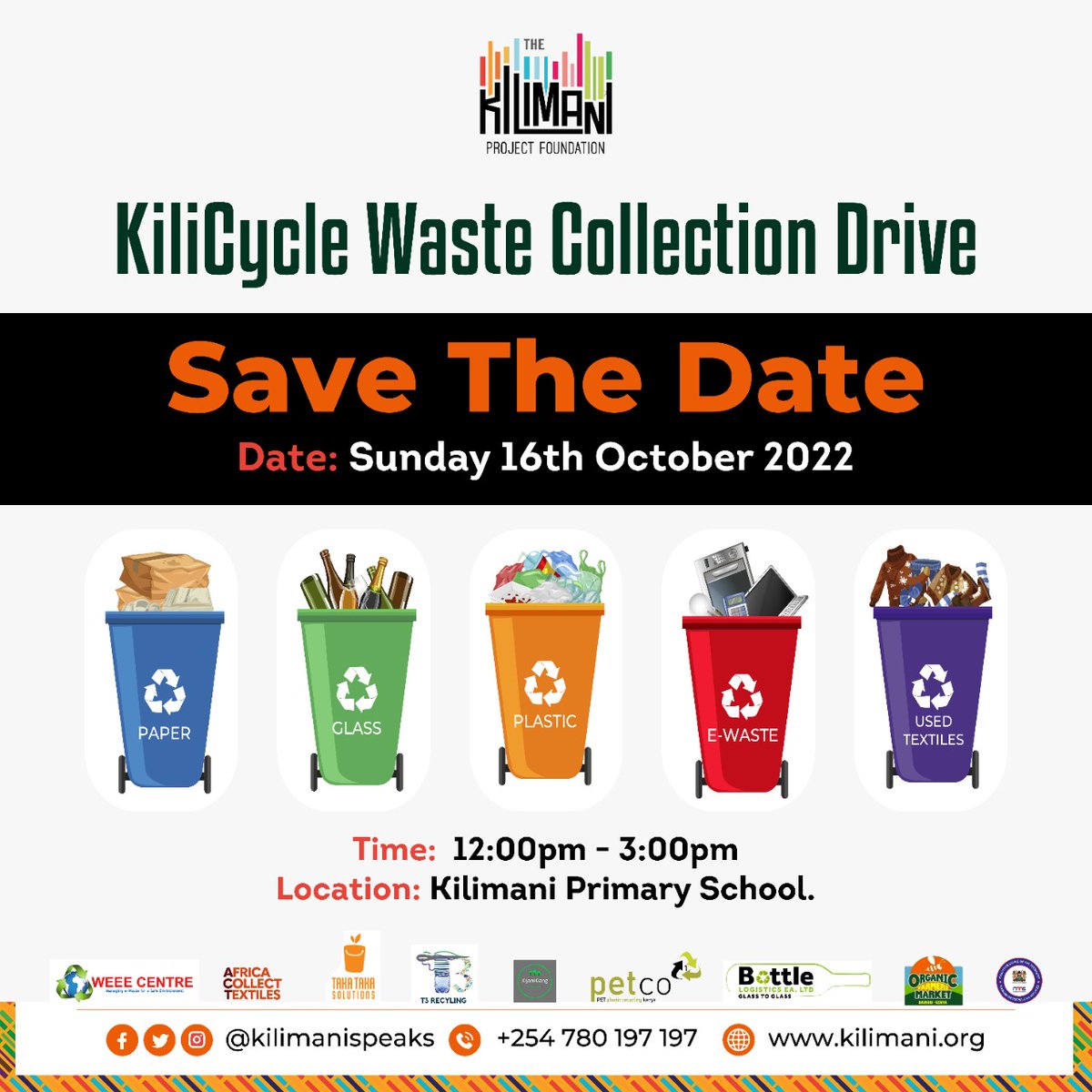 TheWEEECentre's tweet photo. So if you have any old electronics that you need to get rid of, now is your chance! The WEEE Centre will be on hand to take your #ewaste and properly dispose of it. For more information, please call/SMS/Whatsapp 0701-819 559. We hope to see you there! #KiliCycle #EwasteDrive https://t.co/24nAPsxFKd