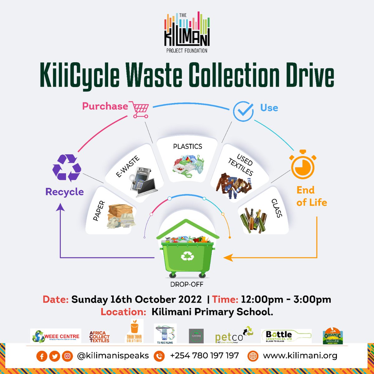 TheWEEECentre's tweet photo. So if you have any old electronics that you need to get rid of, now is your chance! The WEEE Centre will be on hand to take your #ewaste and properly dispose of it. For more information, please call/SMS/Whatsapp 0701-819 559. We hope to see you there! #KiliCycle #EwasteDrive https://t.co/24nAPsxFKd
