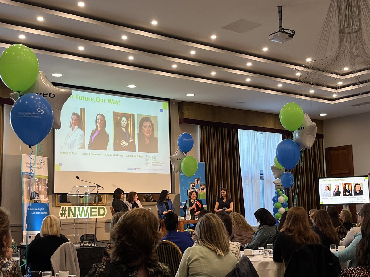 Really inspiring listening to Maurita Collier of Drummond House Garlic and Sinead Crowther of Soothing Solutions, Lavina McGahon and Shona McManus at Louth Enterprise Office National Women’s Enterprise Day event #NWED22  #NWED <a href="/CityNorthHotel/">CityNorth Hotel & Conference Centre</a>