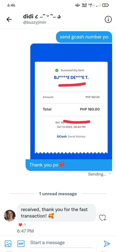 nixtradingg's tweet photo. Proof of Transaction 💯
legit trade globe load to GCash

convert load to GCash 21%
dm po or comment dito para mapansin agad

nagtitinda din po ako ng netflix account 95 ang 1 month and other premium accounts matibay po, matibay pa sa relasyon niyo hehe😚u can message me po on fb https://t.co/1t748bUCHv