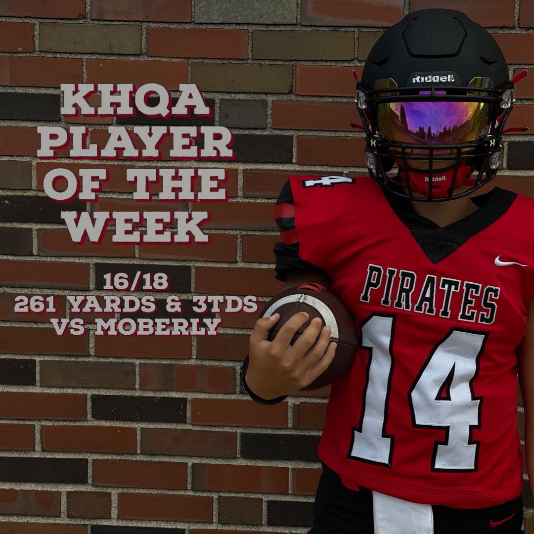 HannibalFootbal's tweet photo. Congratulations @WaylonAnders on being named @KHQA Player of the Week https://t.co/z7NgVx8k52