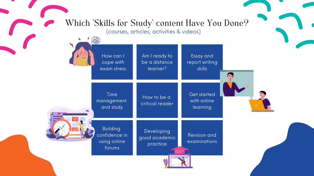OUFreeLearning's tweet image. 🔎 Head over to our &apos;#SkillsforStudy&apos; section 💻 below to access a bunch of FREE courses, articles, interactive activities &amp;amp; videos from OU experts to help you study more effectively as you get back to school and university 🏫.

🔗ow.ly/2cc350L8ScX

#skills #studying