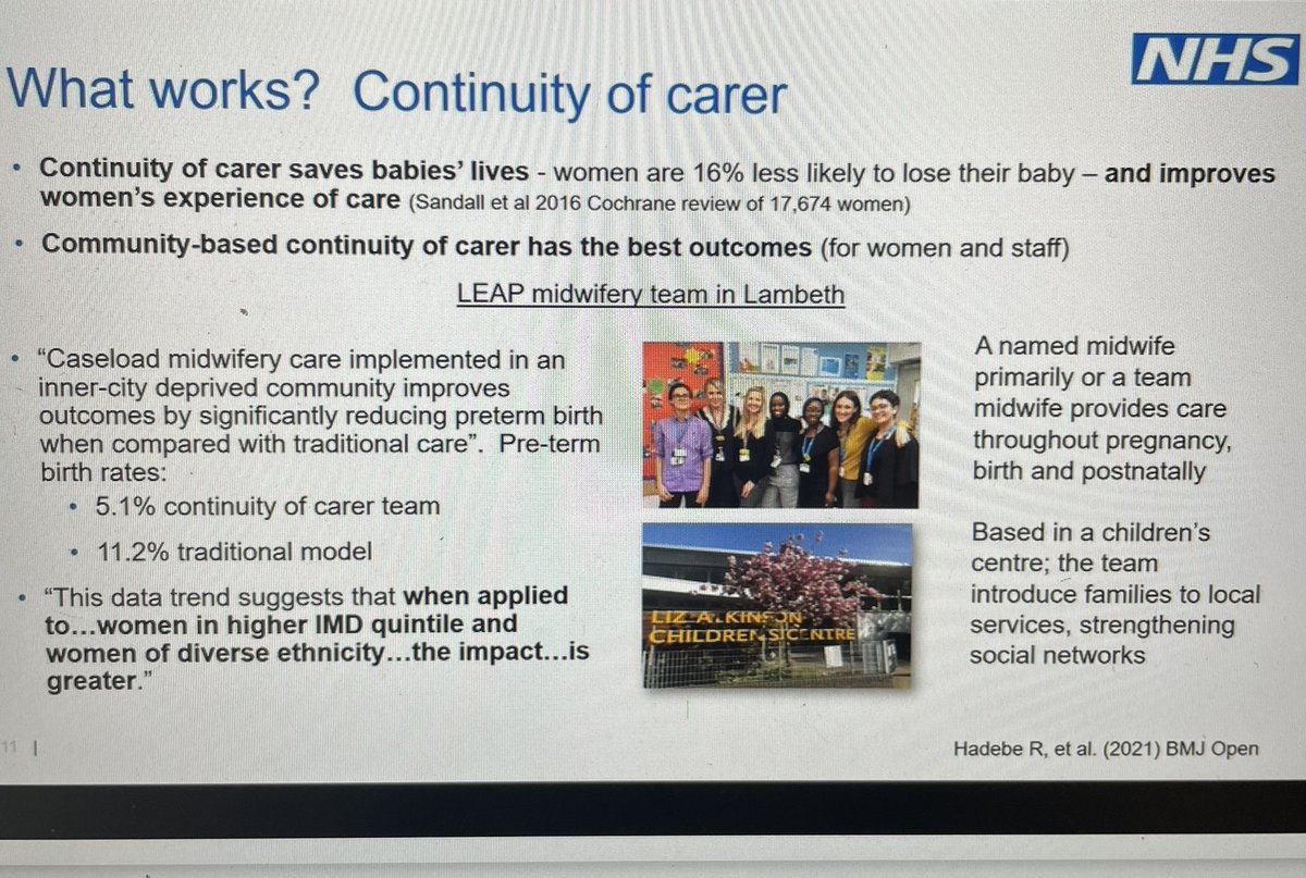 What works? #continuityofcarer #mbrrace